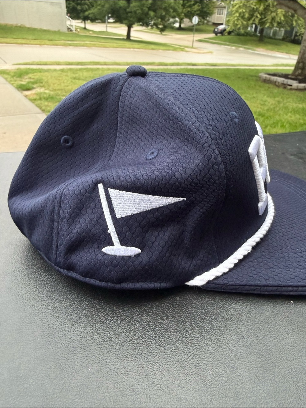 PGA Embroidered Rope-Trim Snapback Cap - Navy - Picture 3 of 6